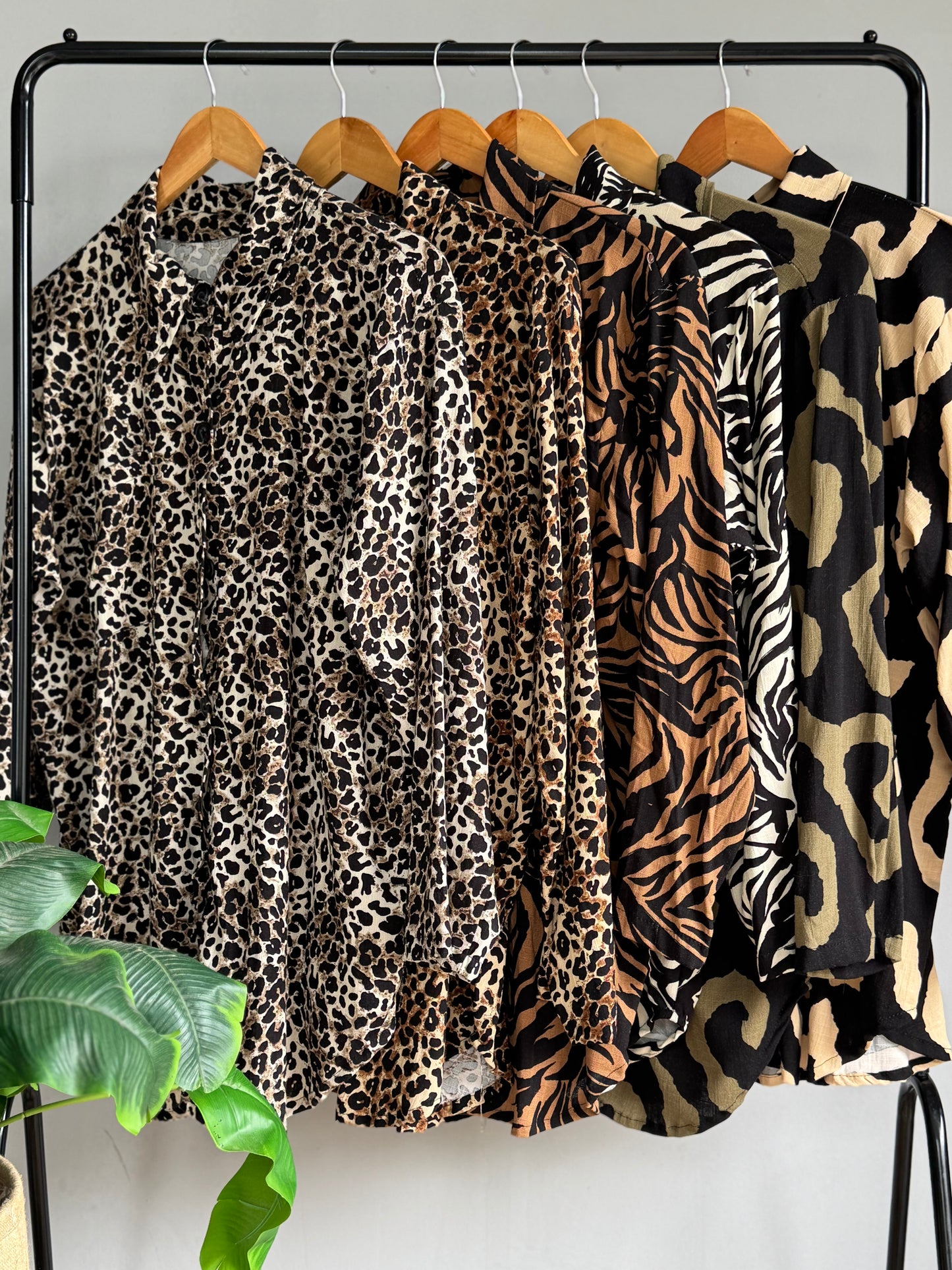 Camisa lino estampada