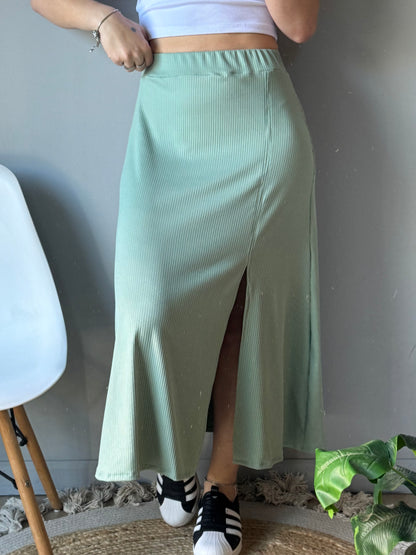 Pollera morley con tajo