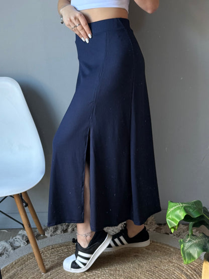 Pollera morley con tajo