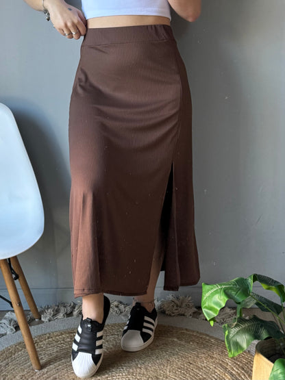 Pollera morley con tajo