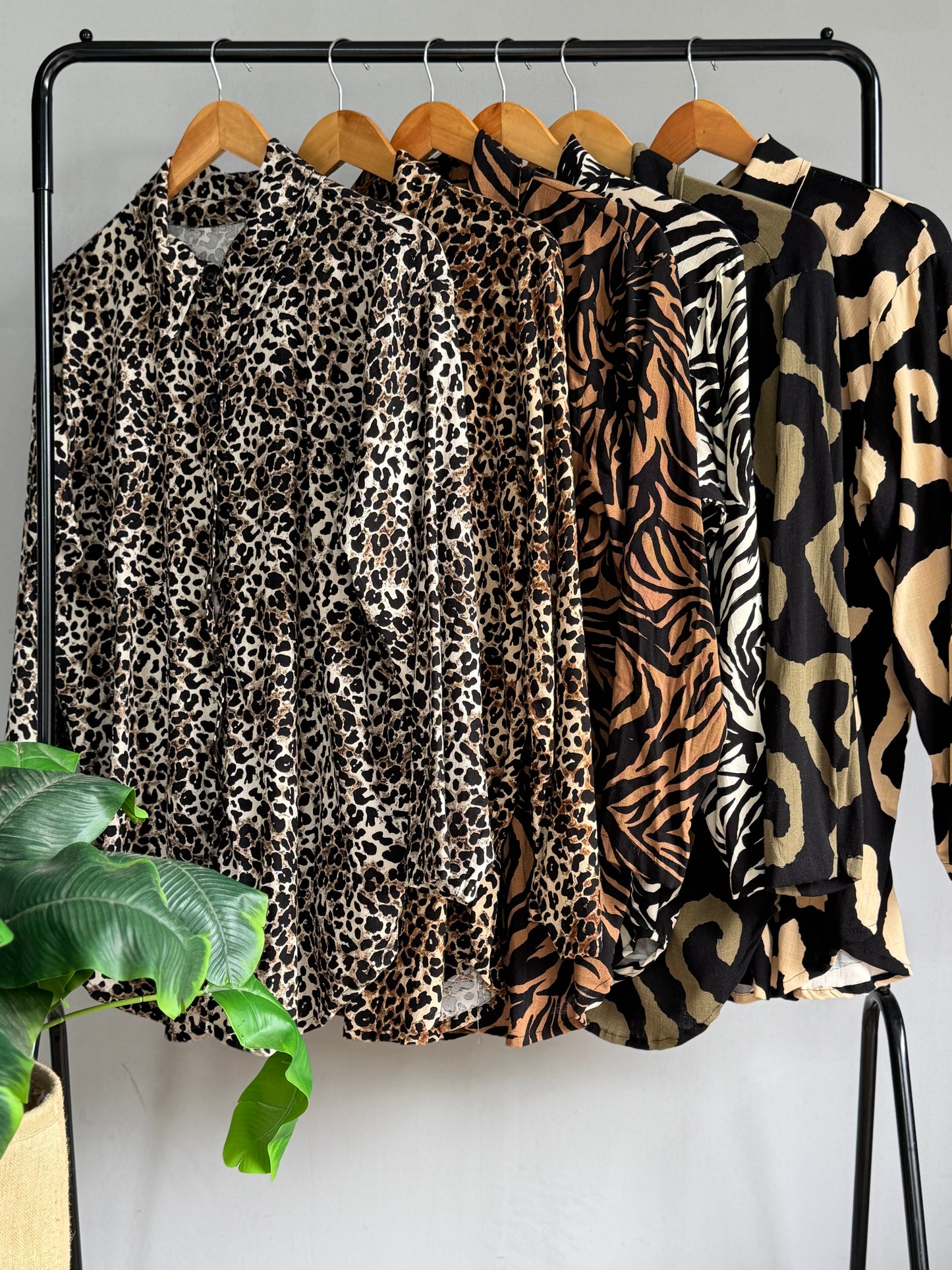 Camisa lino estampada