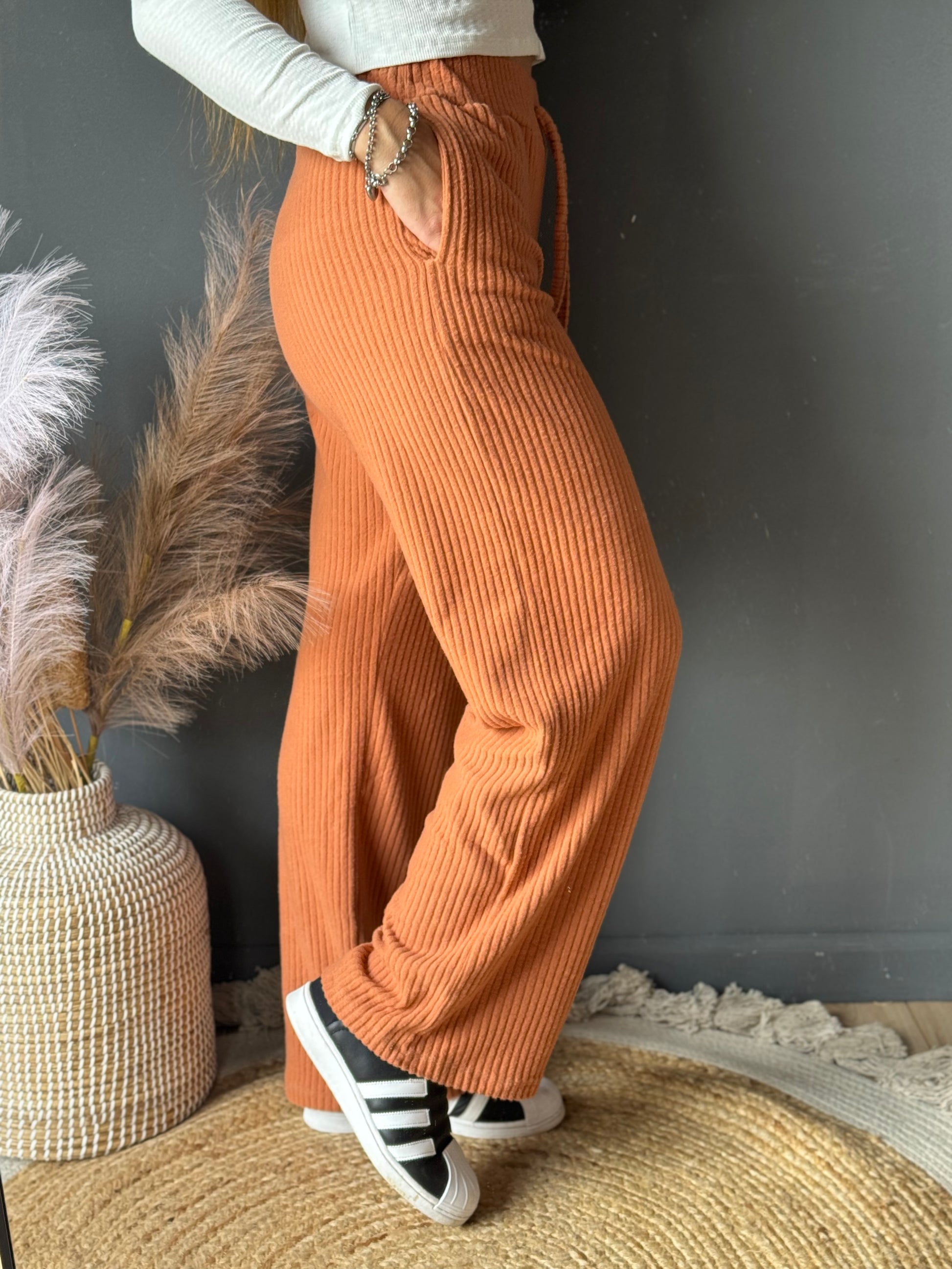 Pantalón Palazzo Pantalón Color Ladrillo Con Que Combina Pantalon