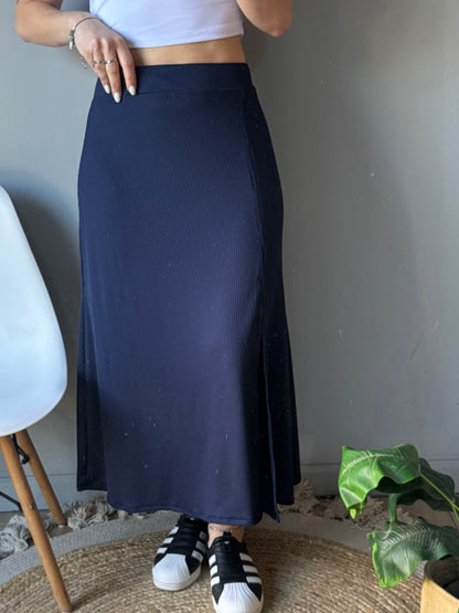 Pollera morley con tajo