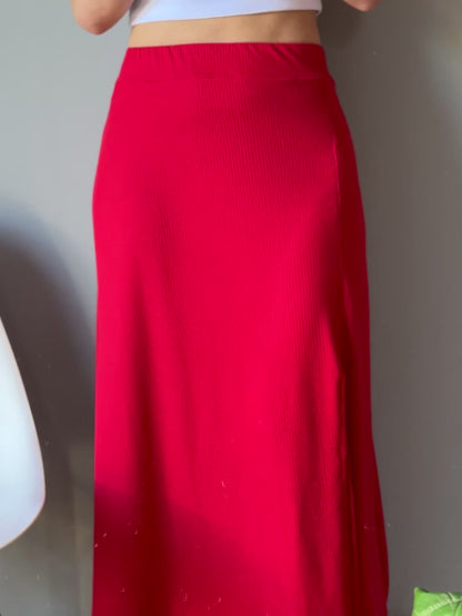 Pollera morley con tajo